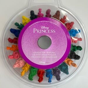 Unused Disney Princess Character Crayons, 24 Colors, Retro Style